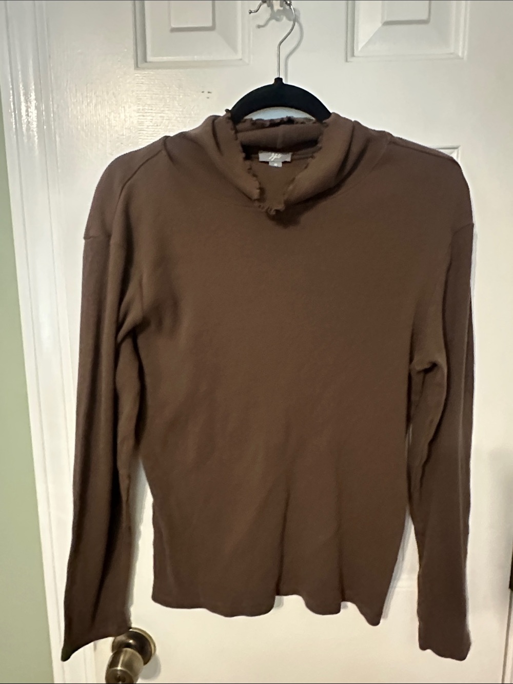 J. Jill Brown Turtleneck Long-Sleeve Knit Sweater